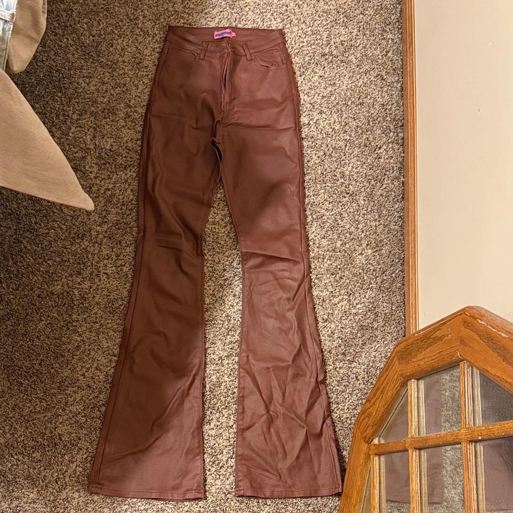 Edikted brown Leather Pants